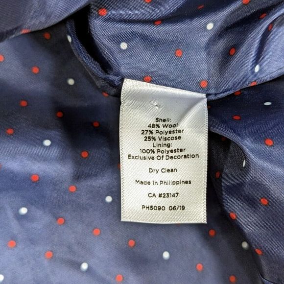 Talbots Petite Mistletoe‎ Plaid Two Button Blazer 8P Multicolor Shetland Wool - Picture 7 of 7